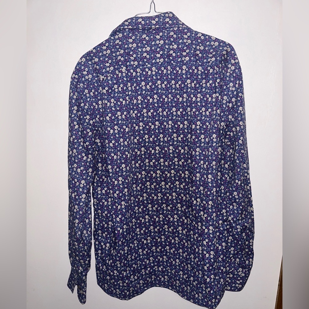 Tommy Hilfiger Navy Floral Button Down Shirt - Picture 2 of 7